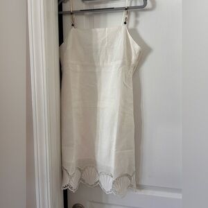 Rails White Linen Mini Dress